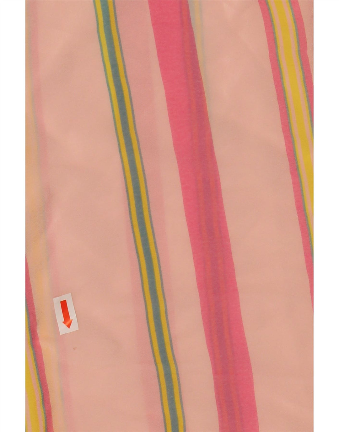 Vintage Womens 3/4 Sleeve See Through Shift Dress UK 12 Medium Pink Striped