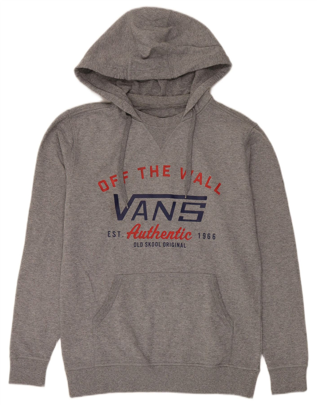Vans Mens Graphic Hoodie Jumper XS Grey