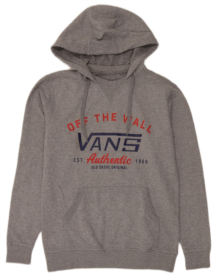 Vans Mens Graphic Hoodie Jumper XS Grey