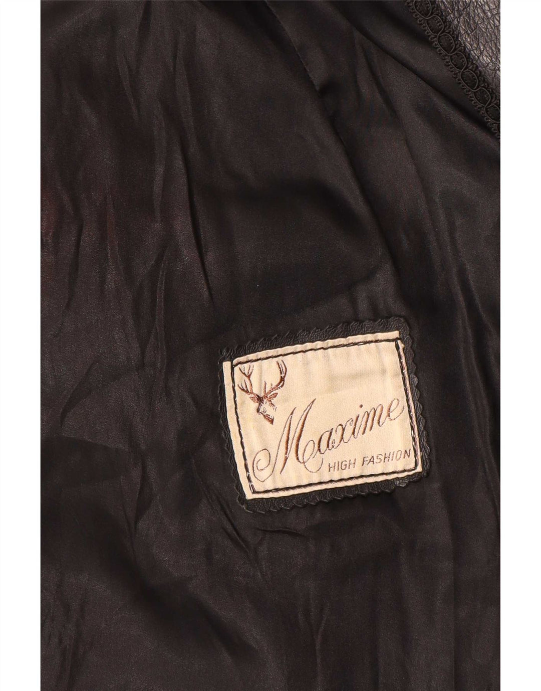 Maxime Womens Leather Jacket UK 14 Medium Black