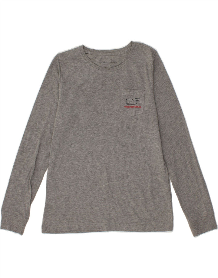 VINEYARD VINES Boys Graphic Top Long Sleeve 11-12 Years Small Grey Cotton Vintage Vineyard Vines and Second-Hand Vineyard Vines from Messina Hembry 