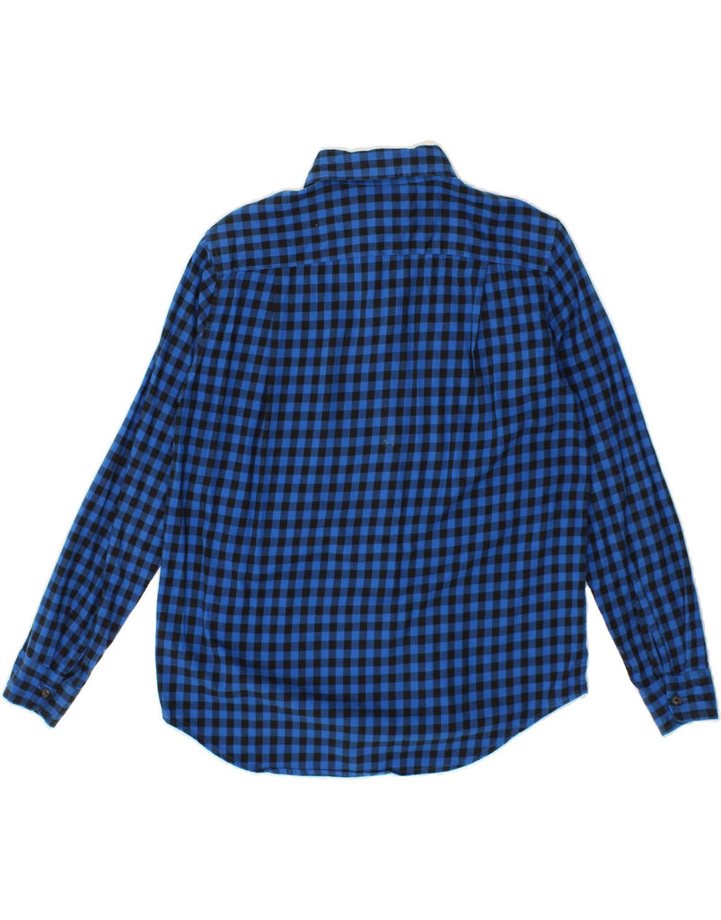 POLO RALPH LAUREN Boys Flannel Shirt 14-15 Years Large Blue Gingham Cotton Vintage Polo Ralph Lauren and Second-Hand Polo Ralph Lauren from Messina Hembry 