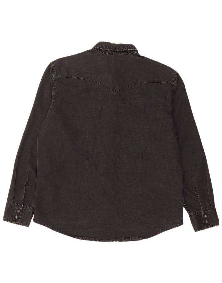 LEVI'S Mens Standard Denim Shirt Large Black Cotton