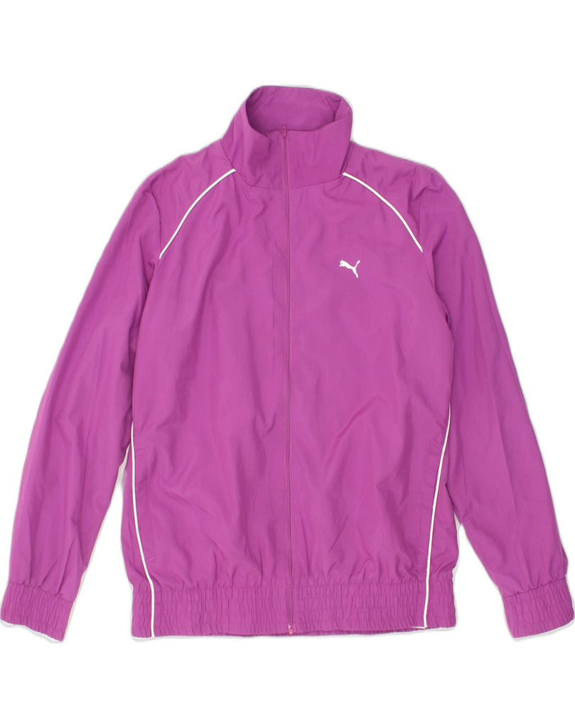 PUMA Womens Tracksuit Top Jacket UK 14 Large  Purple Polyester | Vintage Puma | Thrift | Second-Hand Puma | Used Clothing | Messina Hembry 