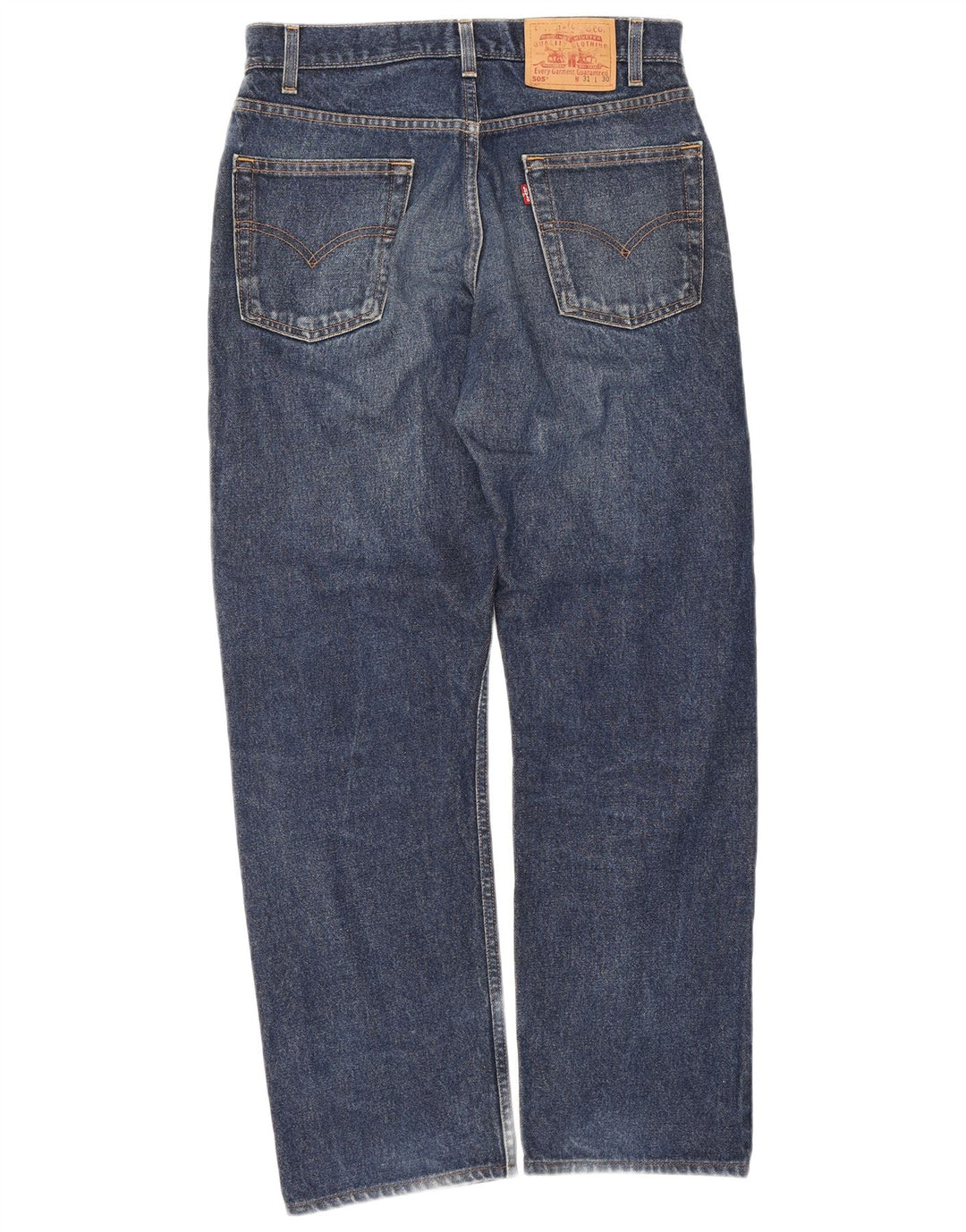 Levi's Mens 505 Regular Fit Straight Jeans W31 L30 Blue Cotton