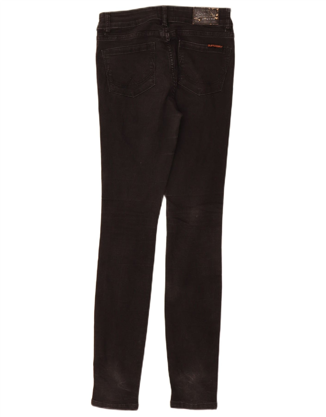 SUPERDRY Womens Skinny Jeans W25 L30 Black Cotton