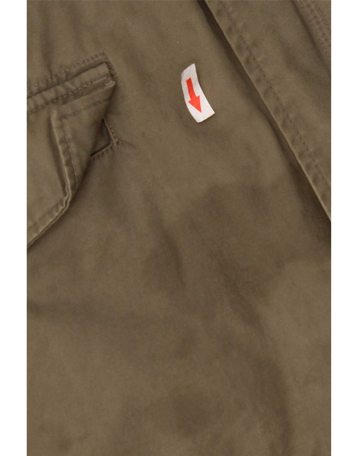 Marks & Spencer Womens Utility Jacket UK 44 2XL Khaki Cotton
