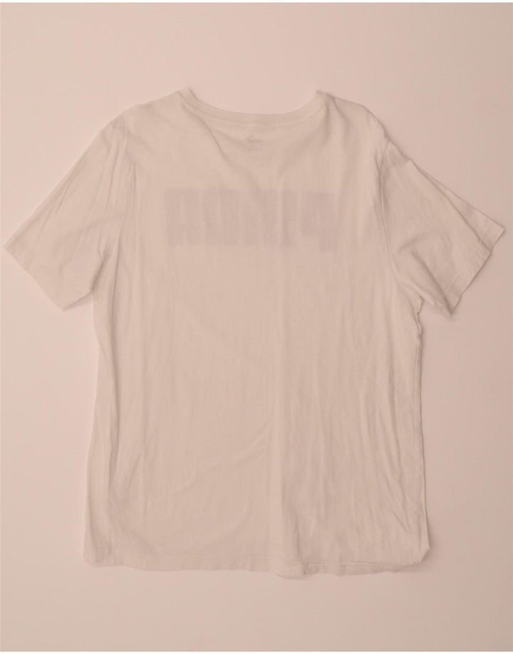PUMA Mens Graphic T-Shirt Top Large White Cotton Vintage Puma and Second-Hand Puma from Messina Hembry 