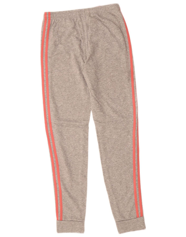 ADIDAS Girls Tracksuit Trousers Joggers 14-15 Years  Grey Cotton