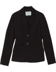 PRADA Womens 2 Button Blazer Jacket IT 40 Small Black Acetate Classic