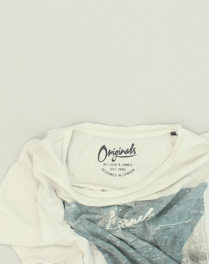 JACK & JONES Womens Graphic T-Shirt Top UK 18 XL White Cotton | Vintage Jack & Jones | Thrift | Second-Hand Jack & Jones | Used Clothing | Messina Hembry 