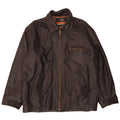 Sharon Furs Mens Leather Jacket UK 44 2XL Brown