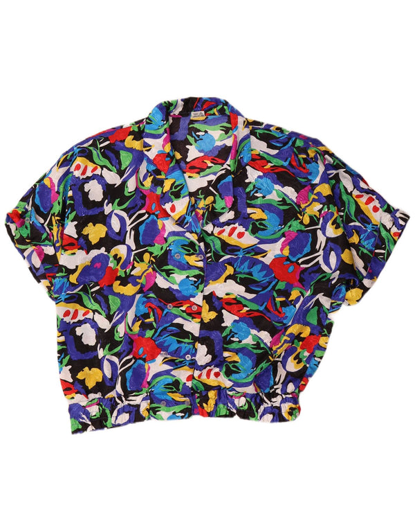 Vintage Womens Oversized Shirt Blouse EU 44 XL Multicoloured Floral