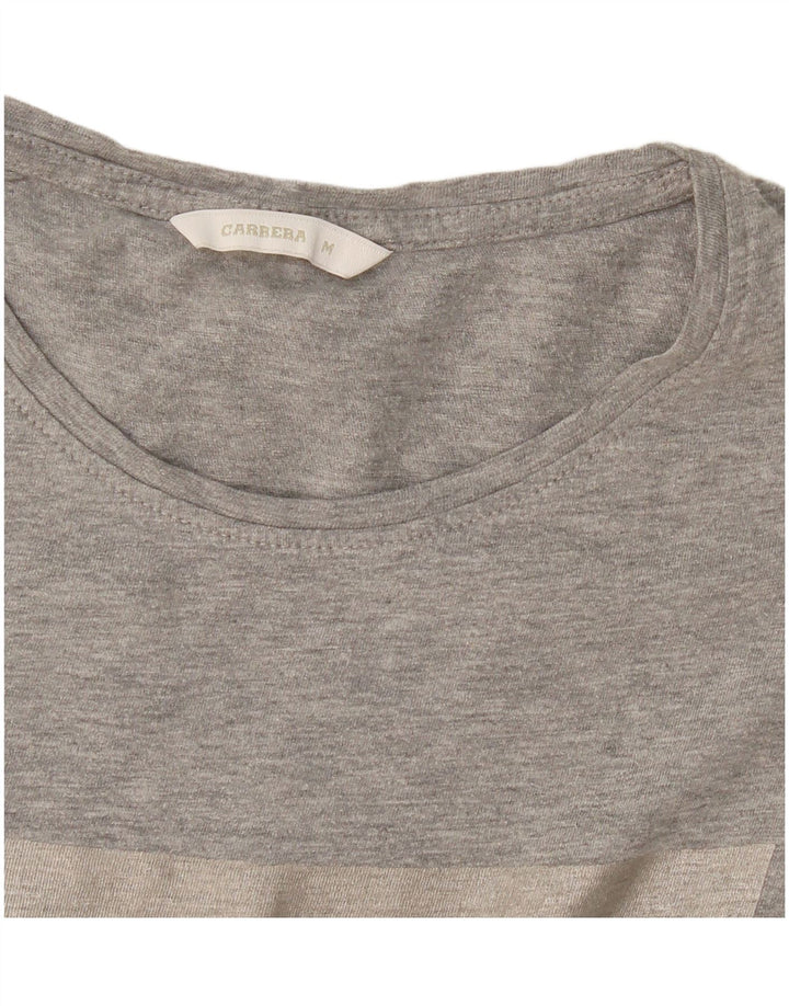 Carrera Womens Graphic T-Shirt Top UK 12 Medium Grey
