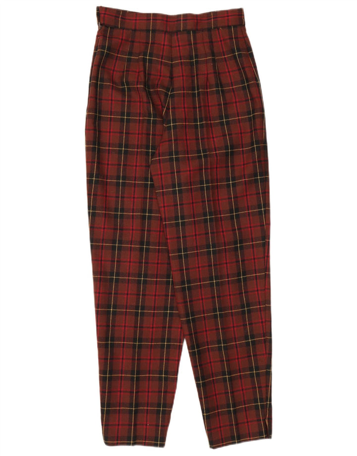 Vintage Womens 2 Piece Set IT 42/44 Medium W26 L28 Red Check Wool