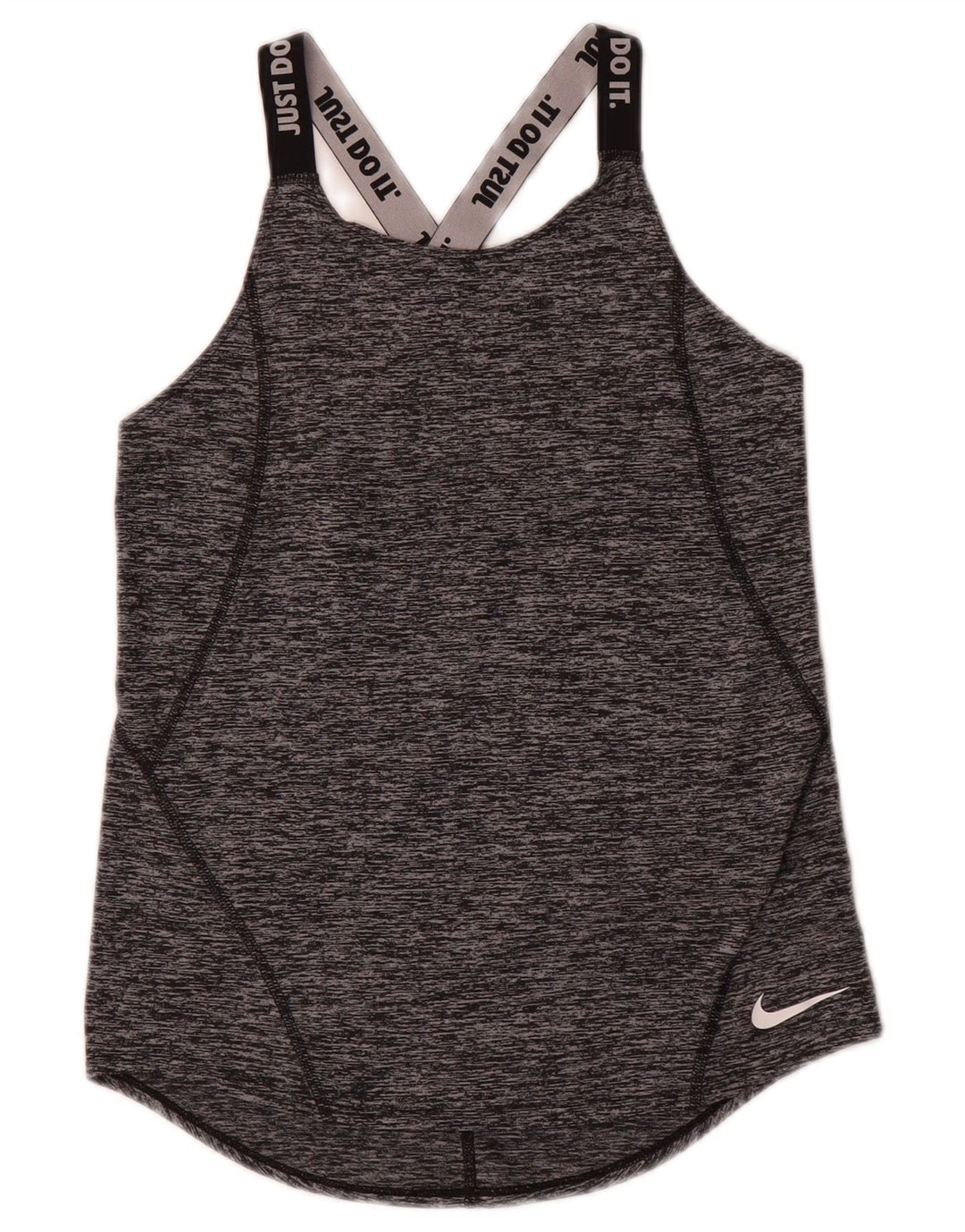 Nike Girls Graphic Vest Top 12-13 Years Large Grey Flecked Polyester