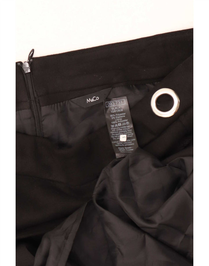 M&Co Womens Mini Skirt UK 12 Medium W32 Black Polyester