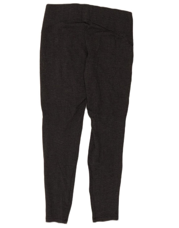 Marks & Spencer Womens Leggings UK 14 Large  Black Herringbone Viscose