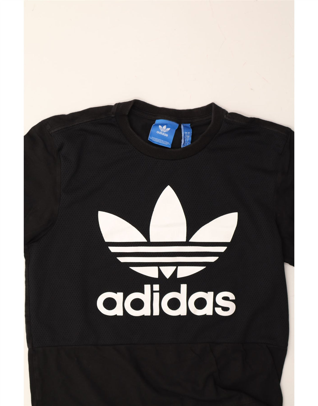ADIDAS Mens Graphic T-Shirt Top Small Black Cotton Vintage Adidas and Second-Hand Adidas from Messina Hembry 