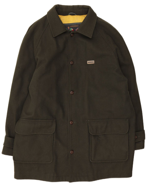 Paul & Shark Mens Overcoat UK 44 2XL Khaki
