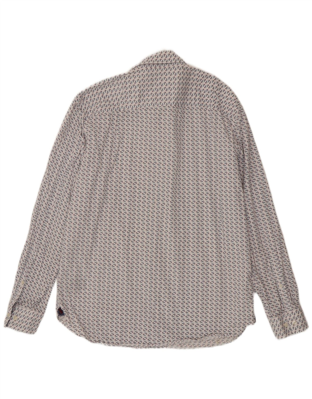 Joules Mens Abstract Pattern Classic Fit Shirt Large White Cotton