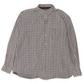 James Pringle Mens Flannel Shirt Large Grey Check Cotton