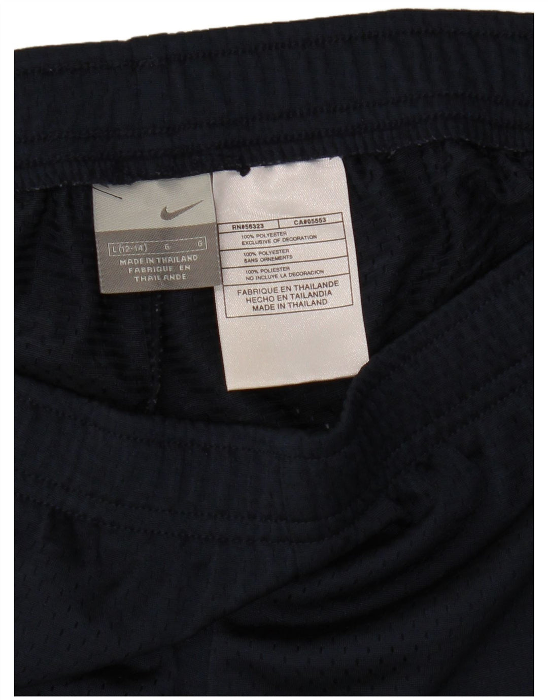 Nike Womens Sport Shorts US 12/14 Large Navy Blue Colourblock Polyester