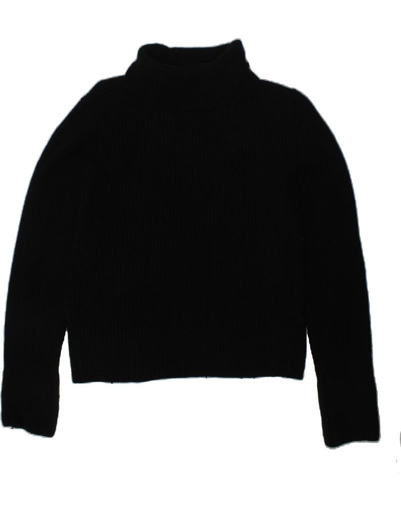 BENETTON Womens Roll Neck Jumper Sweater UK 12 Medium Black Wool | Vintage Benetton | Thrift | Second-Hand Benetton | Used Clothing | Messina Hembry 