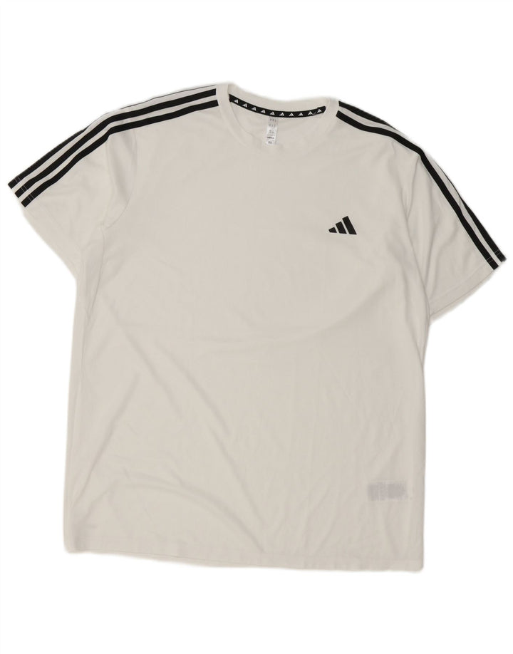 Adidas Mens Aeroready T-Shirt Top XL White Polyester