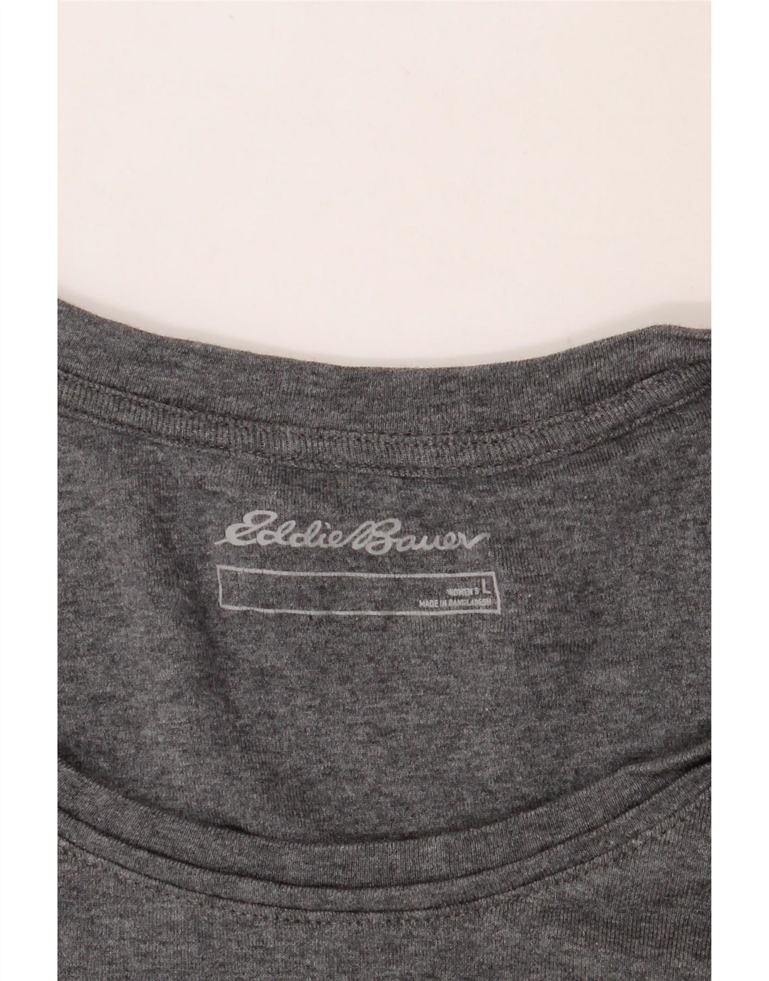 EDDIE BAUER Womens T-Shirt Top UK 14 Large Grey Cotton Vintage Eddie Bauer and Second-Hand Eddie Bauer from Messina Hembry 