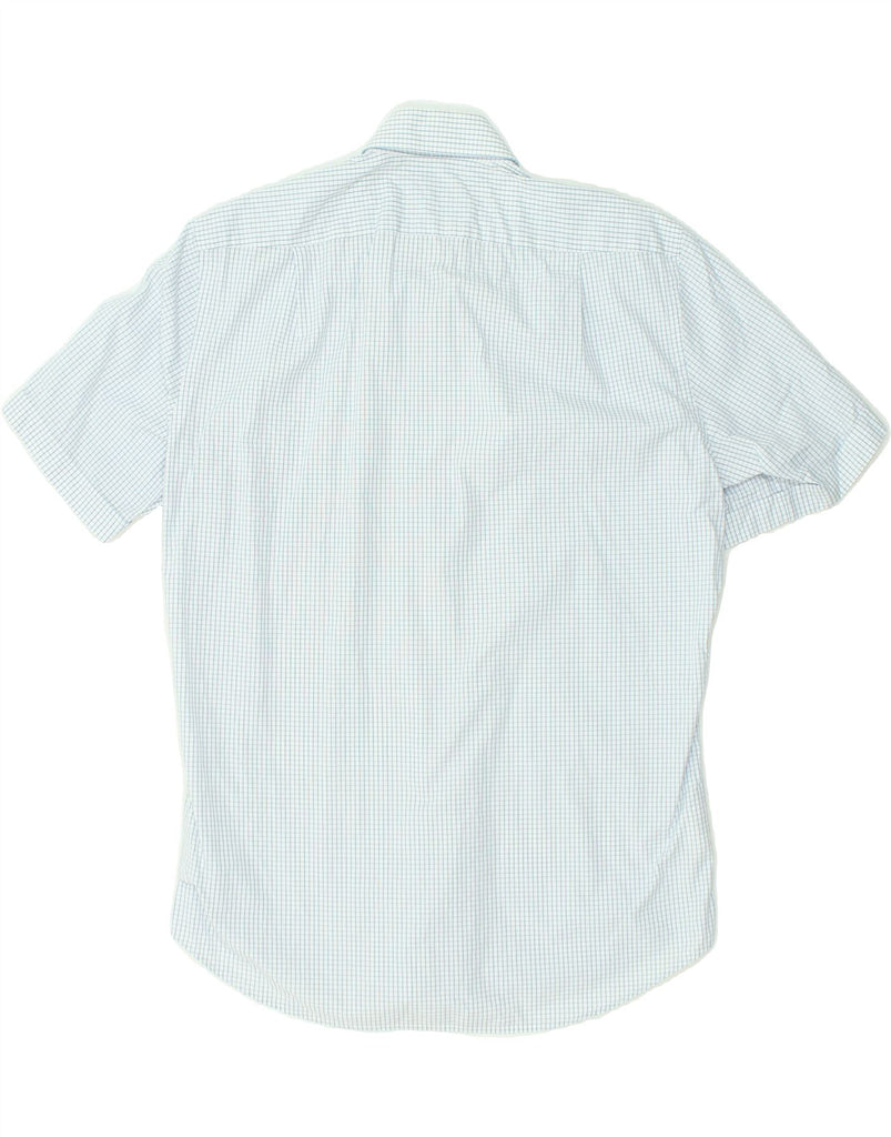 HUGO BOSS Mens Shirt Size 39 15 1/2 Medium Blue Check Cotton | Vintage Hugo Boss | Thrift | Second-Hand Hugo Boss | Used Clothing | Messina Hembry 