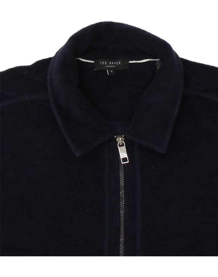 TED BAKER Mens Tracksuit Top Jacket Size 4 Medium Navy Blue Cotton Vintage Ted Baker and Second-Hand Ted Baker from Messina Hembry 