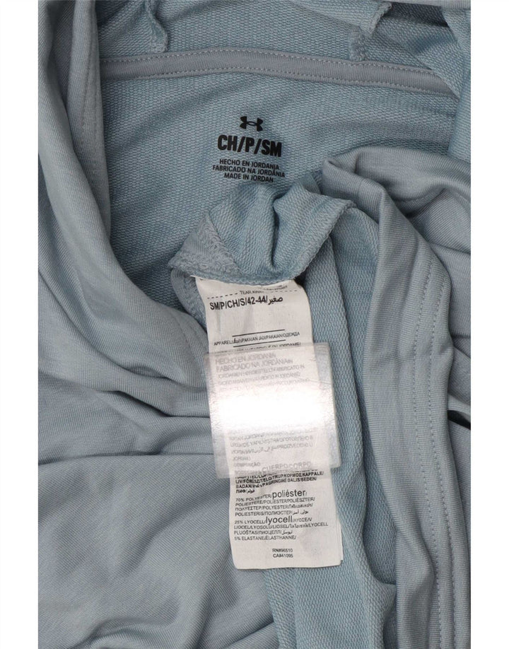 Under Armour Womens Crop Hooded Oversized Vest Top UK 10 Small Blue