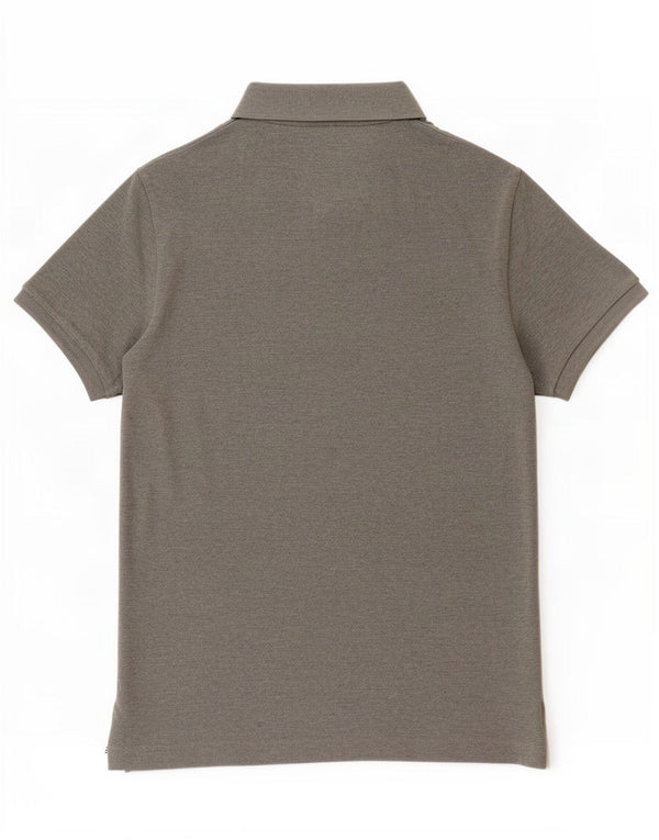 Superdry Mens Polo Shirt Large Grey Flecked Cotton