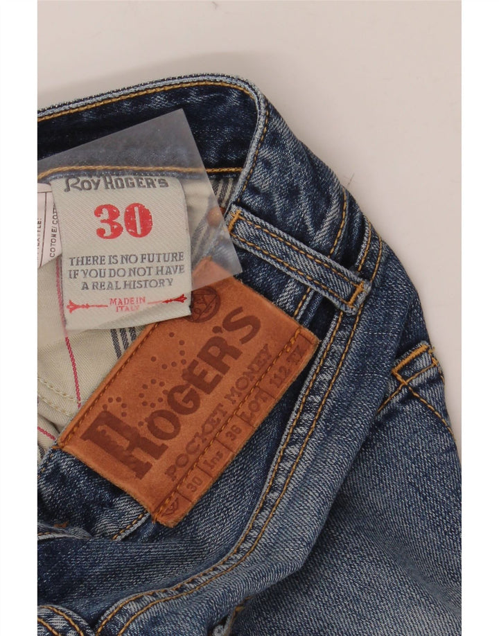 ROY ROGERS Womens Straight Jeans W30 L32 Blue Cotton