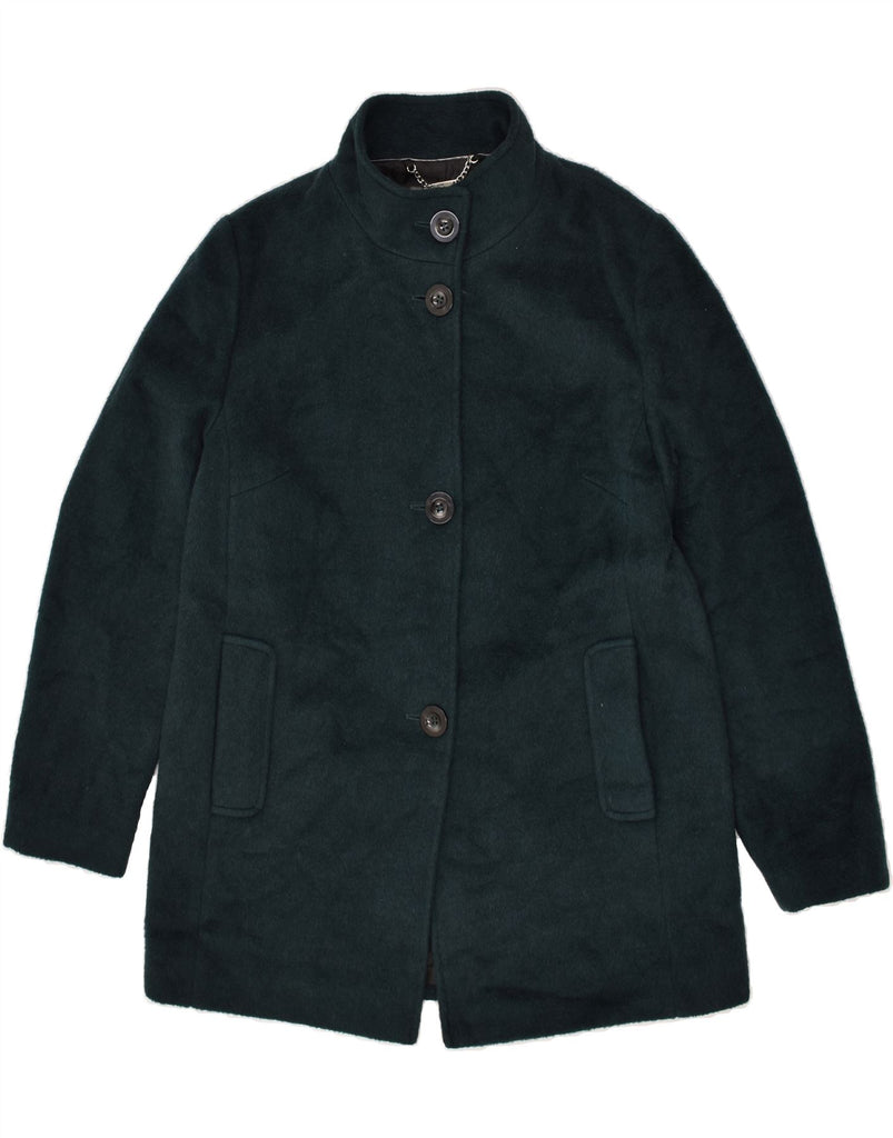 LAURA ASHLEY Womens Overcoat UK 12 Medium Green Wool | Vintage Laura Ashley | Thrift | Second-Hand Laura Ashley | Used Clothing | Messina Hembry 