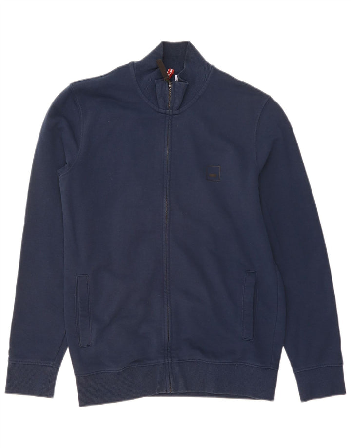 Carrera Mens Tracksuit Top Jacket Medium Navy Blue Cotton