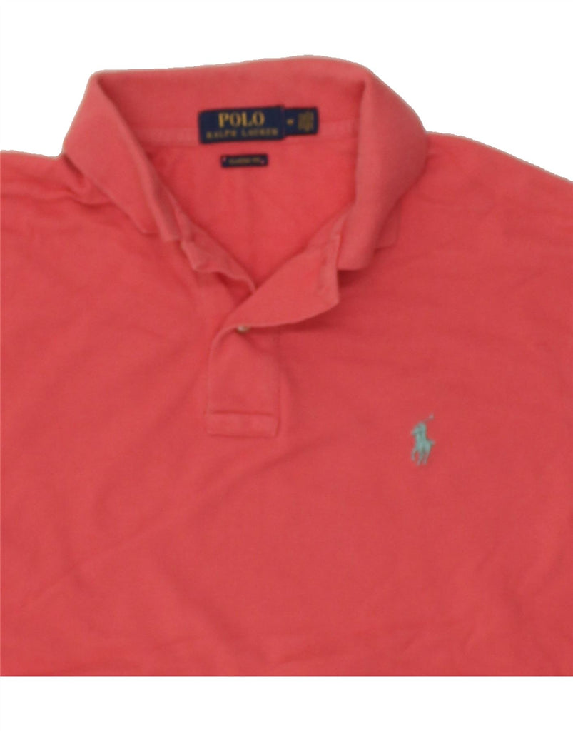 POLO RALPH LAUREN Mens Classic Fit Polo Shirt Medium Red Cotton | Vintage Polo Ralph Lauren | Thrift | Second-Hand Polo Ralph Lauren | Used Clothing | Messina Hembry 