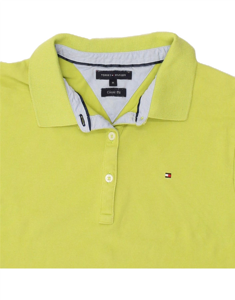 TOMMY HILFIGER Womens Classic Fit Polo Shirt UK 12 Medium Green Cotton | Vintage Tommy Hilfiger | Thrift | Second-Hand Tommy Hilfiger | Used Clothing | Messina Hembry 