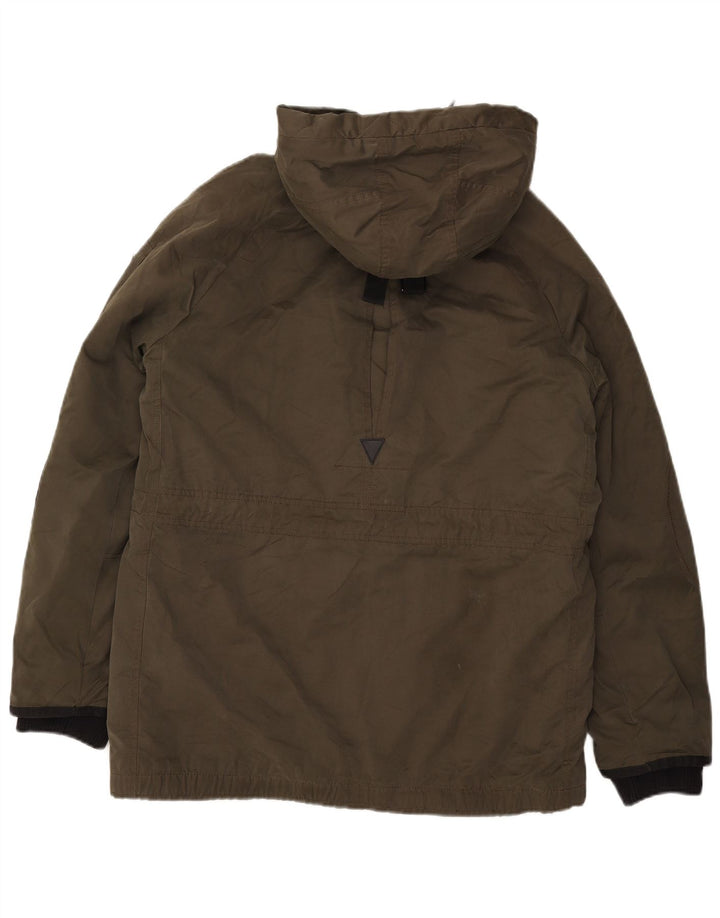 Superdry Mens Hooded Parka Jacket UK 38 Medium Khaki