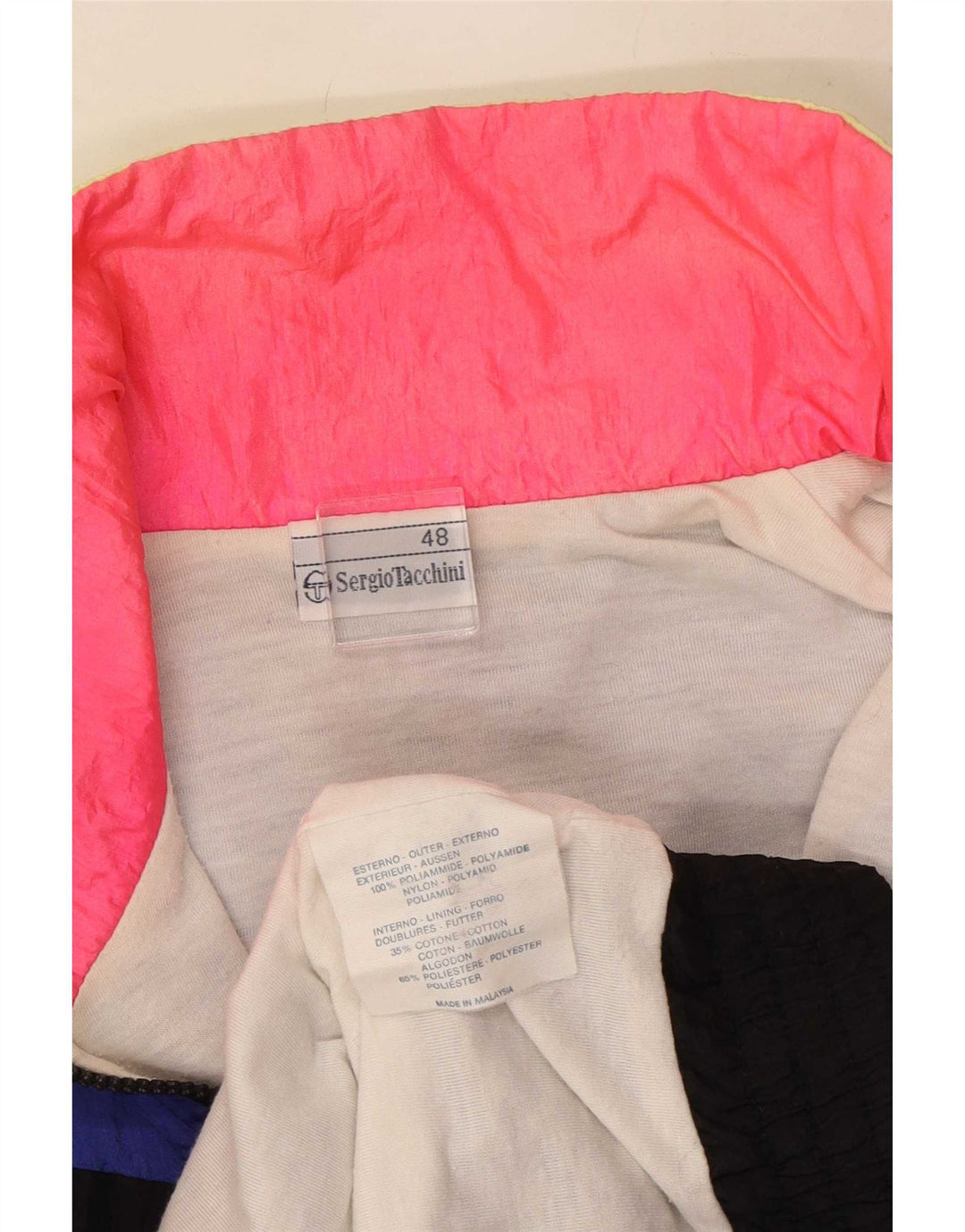 Sergio Tacchini Womens Tracksuit Top Jacket IT 48 XL Black Colourblock