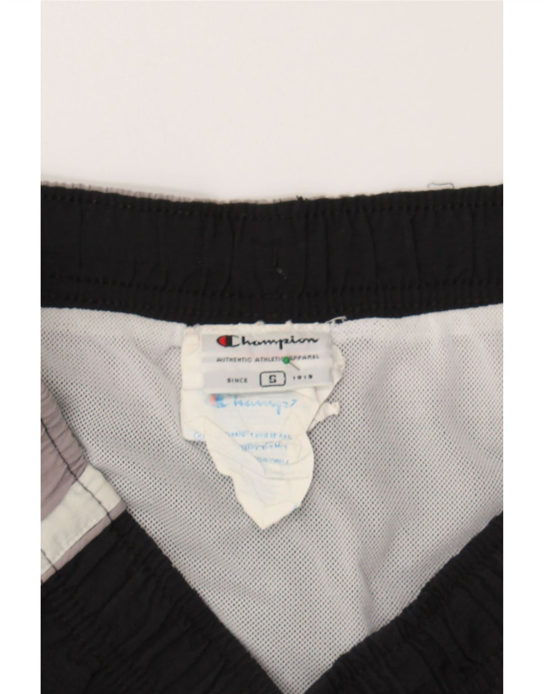CHAMPION Mens Sport Shorts Small  Black Colourblock Polyamide Vintage Champion and Second-Hand Champion from Messina Hembry 