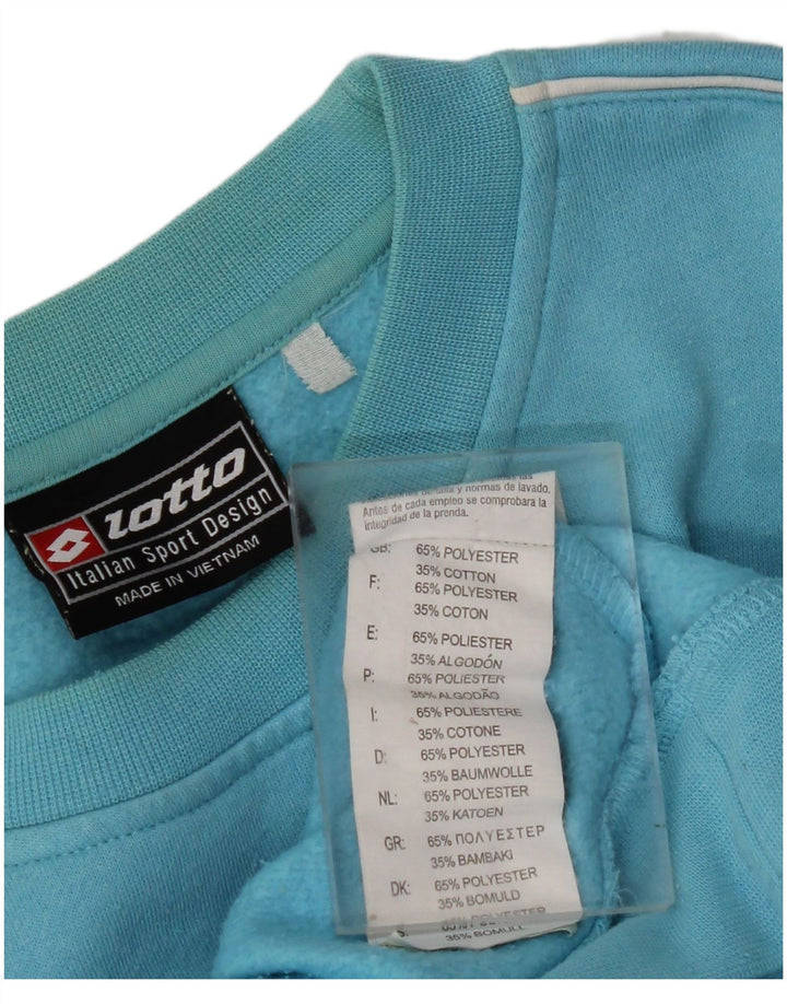 LOTTO Mens Graphic Sweatshirt Jumper Medium Blue Polyester