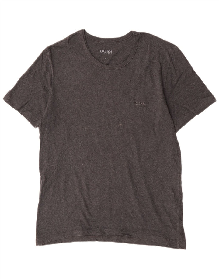 Hugo Boss Mens T-Shirt Top Medium Grey Cotton