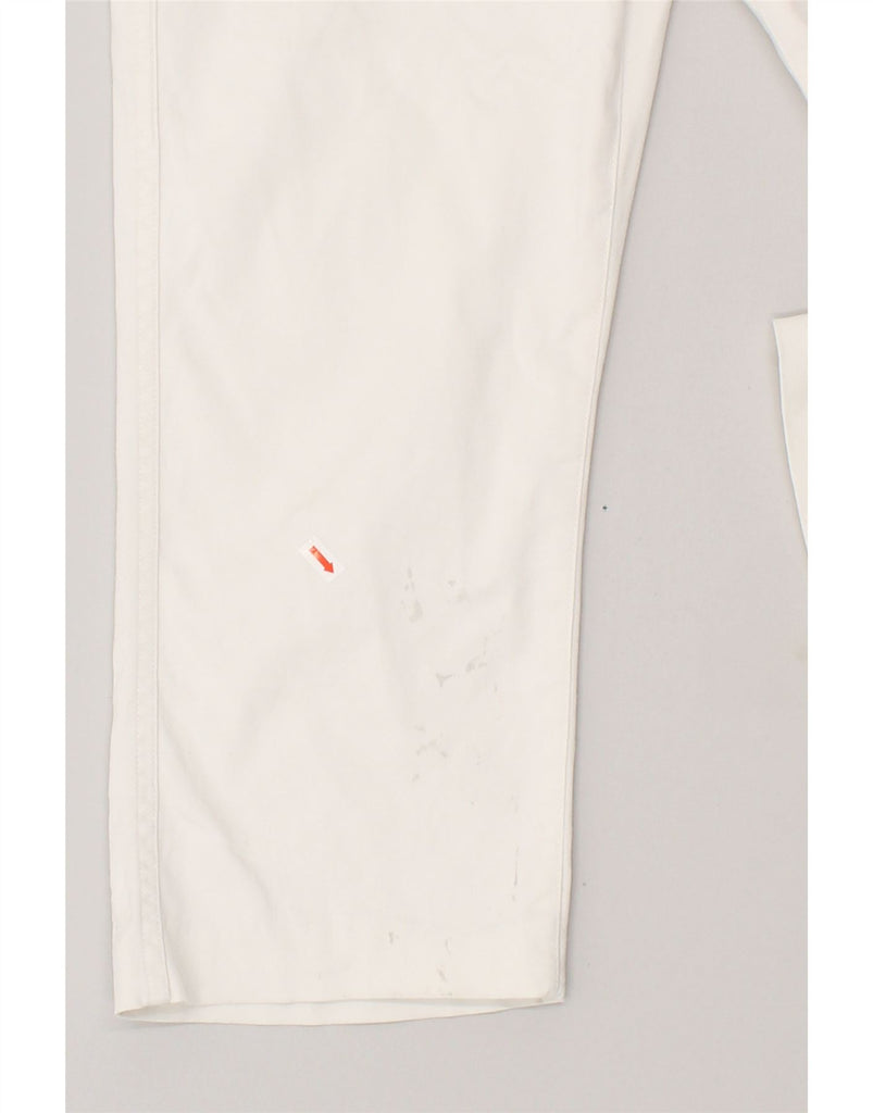 RALPH LAUREN Womens Capri Chino Trousers US 10 Large W32 L21  White Cotton | Vintage Ralph Lauren | Thrift | Second-Hand Ralph Lauren | Used Clothing | Messina Hembry 