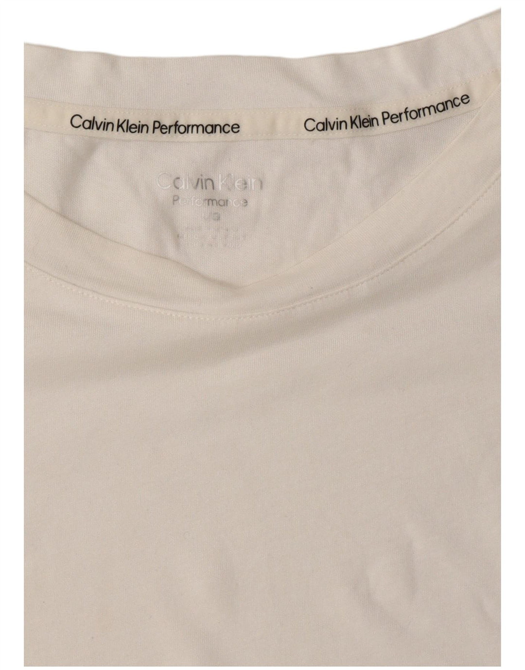 CALVIN KLEIN Womens T-Shirt Top UK 16 Large White