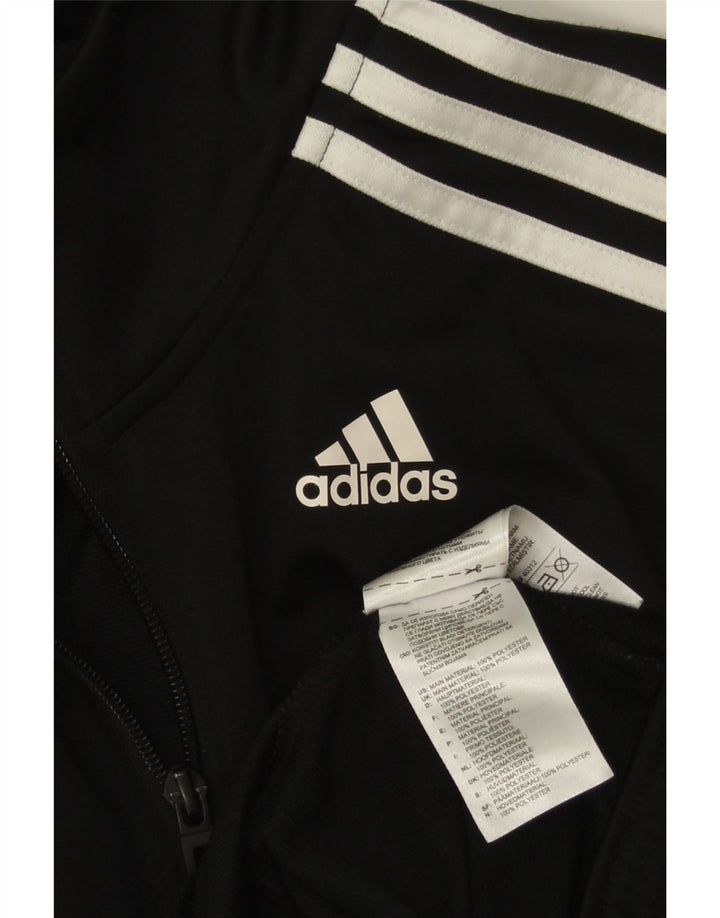 Adidas Mens Tracksuit Top Jacket Large Black Polyester