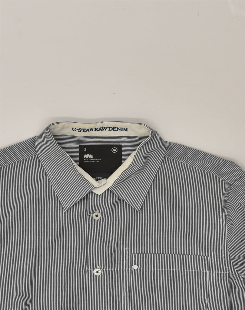 G-STAR Mens Shirt Small Navy Blue Pinstripe Cotton | Vintage G-Star | Thrift | Second-Hand G-Star | Used Clothing | Messina Hembry 