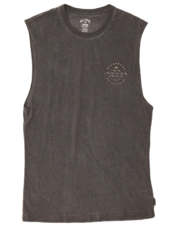 Billabong Mens Graphic Vest Top XS Grey Cotton