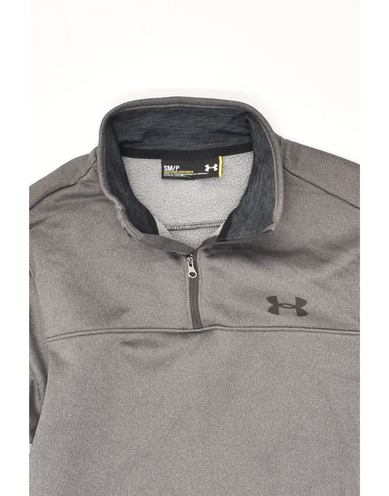 UNDER ARMOUR Mens Zip Neck Sweatshirt Jumper Small Grey | Vintage Under Armour | Thrift | Second-Hand Under Armour | Used Clothing | Messina Hembry 